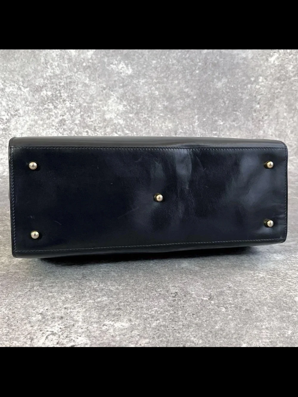 Gucci Black Leather Top-Handle Satchel with Gold Hardware Accent